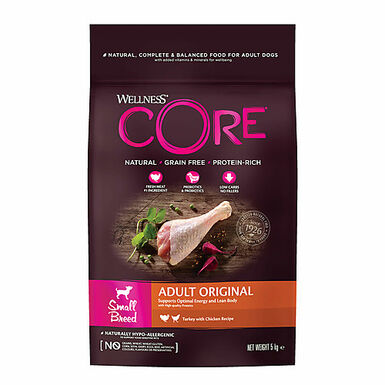 Wellness CORE - Croquettes Original Dinde et Poulet pour Chien de Petite Race - 5Kg