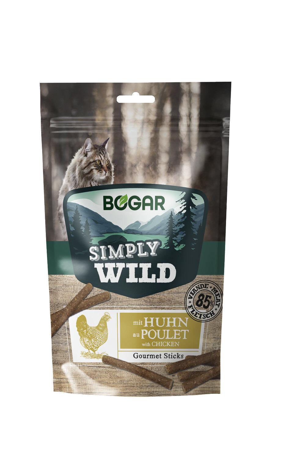 Simply Wild - Friandises Bogar en Stick au Poulet pour Chats - 50g Image num&eacute;ro 1