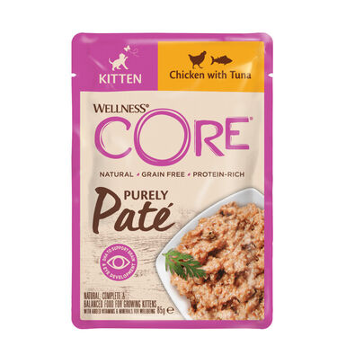 WELLNESS CORE - Repas Complet Purely Pâté pour Chaton au Poulet - 85g