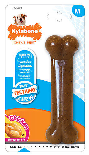 Nylabone - Jouet Os &agrave; M&acirc;cher Puppy Chews au Poulet pour Chiots - M Image num&eacute;ro 1