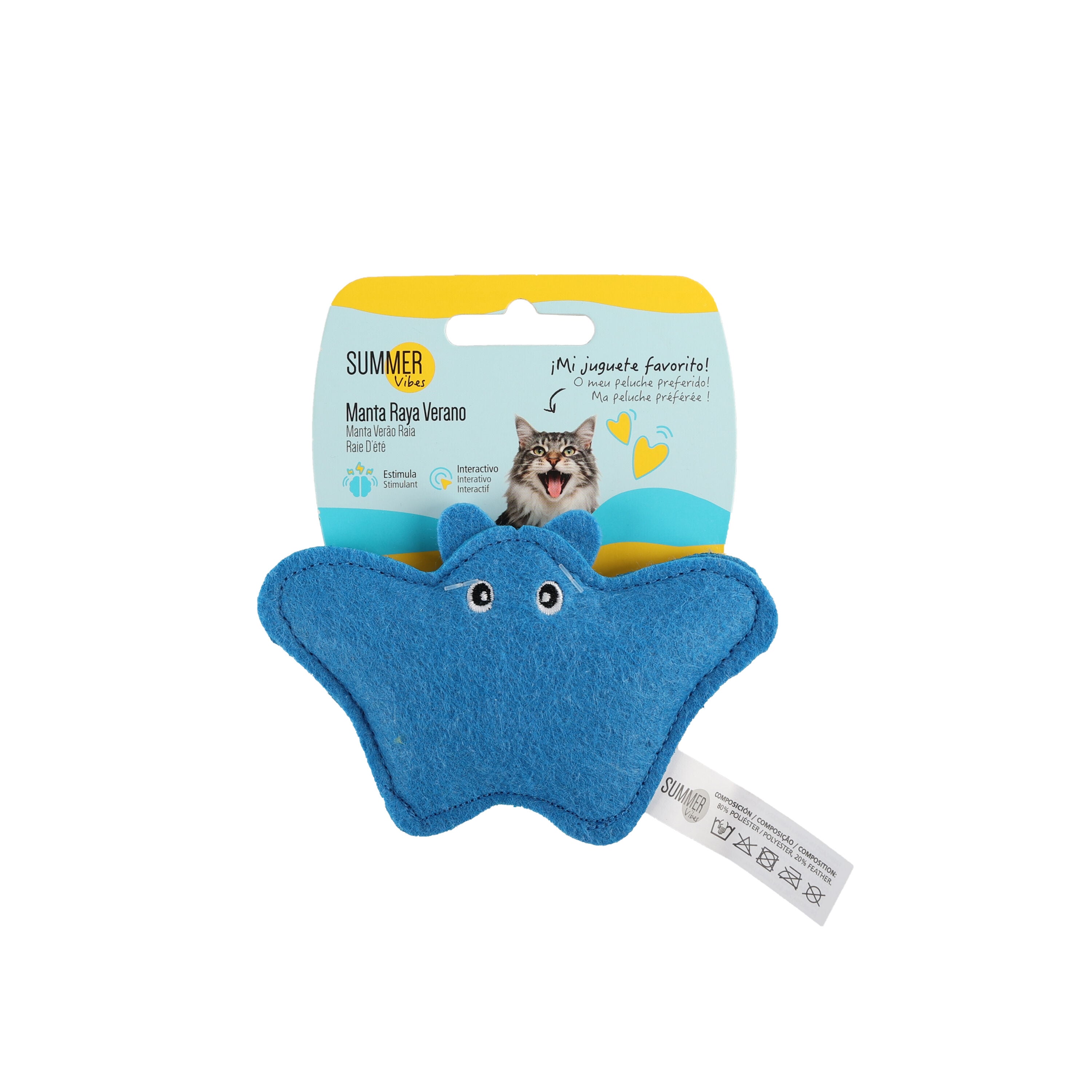 Summer Vibes - Jouet Raie Manta pour Chats - 17cm Image num&eacute;ro 2