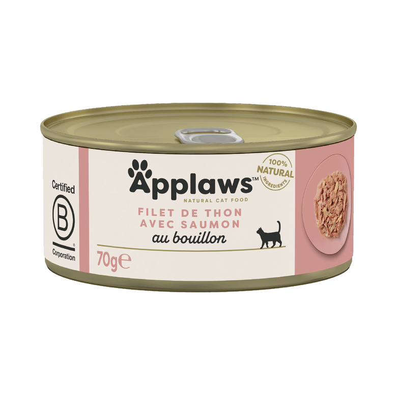 Applaws - Pâtée en Boîte au Thon et Saumon pour Chat - 70g Image numéro 1 Applaws - Pâtée en Boîte au Thon et Saumon pour Chat - 70g Image numéro 1