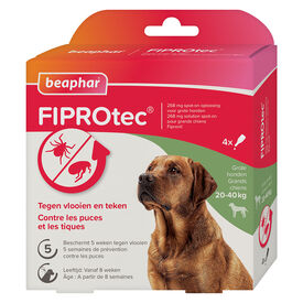 Beaphar - Pipettes Antiparasitaires Fiprotec pour Grand Chien - X4