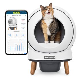 PetSafe - Litière Auto-Nettoyante Smart Spin pour Chats - Blanc