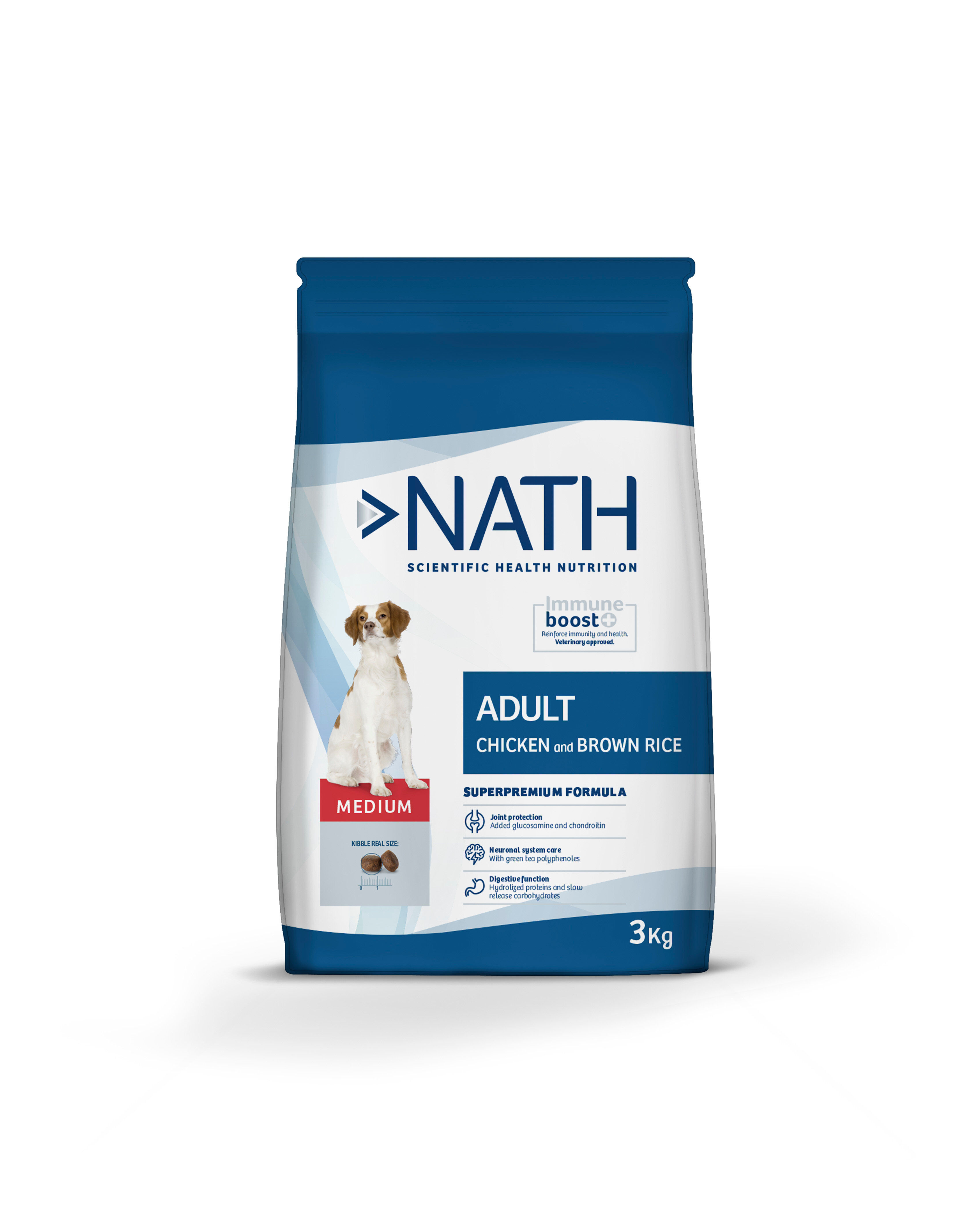 Nath - Croquettes Medium Adult au Poulet Pour Chien - 3Kg Image num&eacute;ro 1