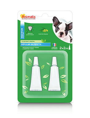 Animalis - Répulsif Insectifuge en Pipette pour Chiot - 2x2ml