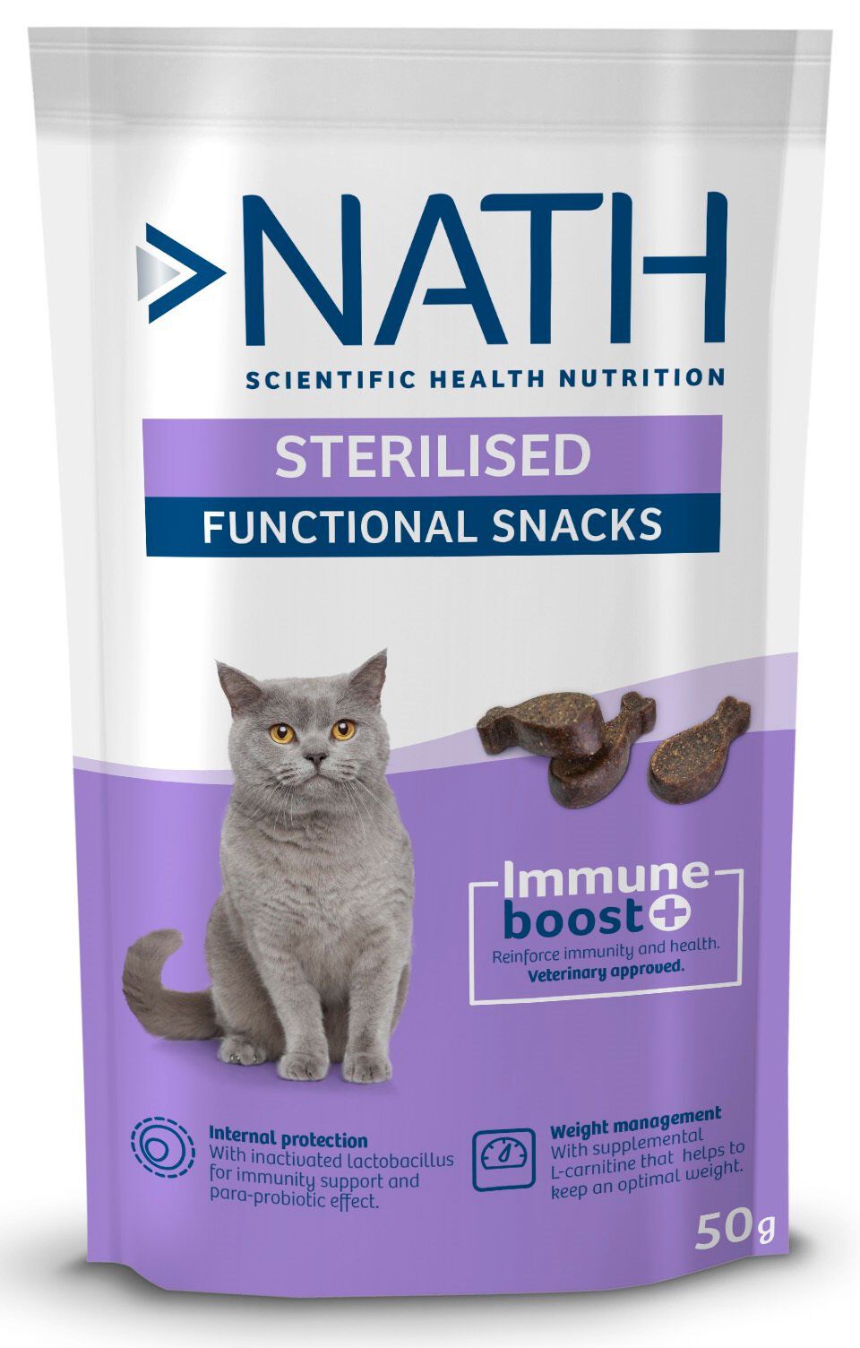 Nath - Friandises Adult Hairball Immune boost+ pour Chats - 50g Image num&eacute;ro 1