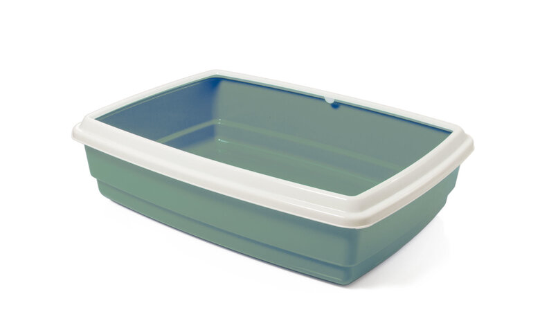 Animalis - Bac à Litière Jumbo avec Rebord pour Chat - Vert Image numéro 1 Animalis - Bac à Litière Jumbo avec Rebord pour Chat - Vert Image numéro 1