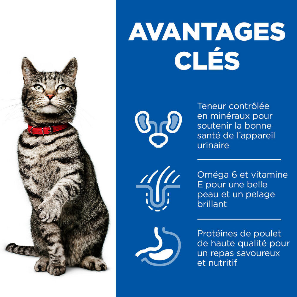 Hill's Science Plan - Adult Urinary Health Croquettes Pour Chat St&eacute;rilis&eacute; Au Poulet -  3kg Image num&eacute;ro 3