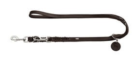 Hunter - Laisse Solid Education en Cuir de Bœuf Marron
