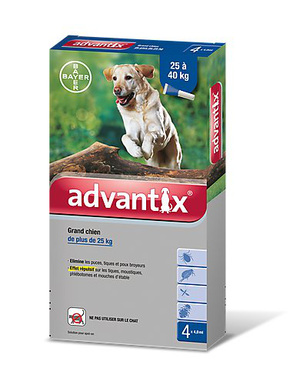 Pipettes antiparasitaires Advantix