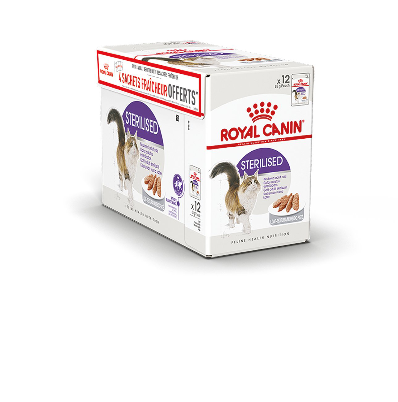 Royal Canin - Bouch&eacute;es en Mousse Sterilised pour Chats - 12x85g dont 4 Gratuits Image num&eacute;ro 1