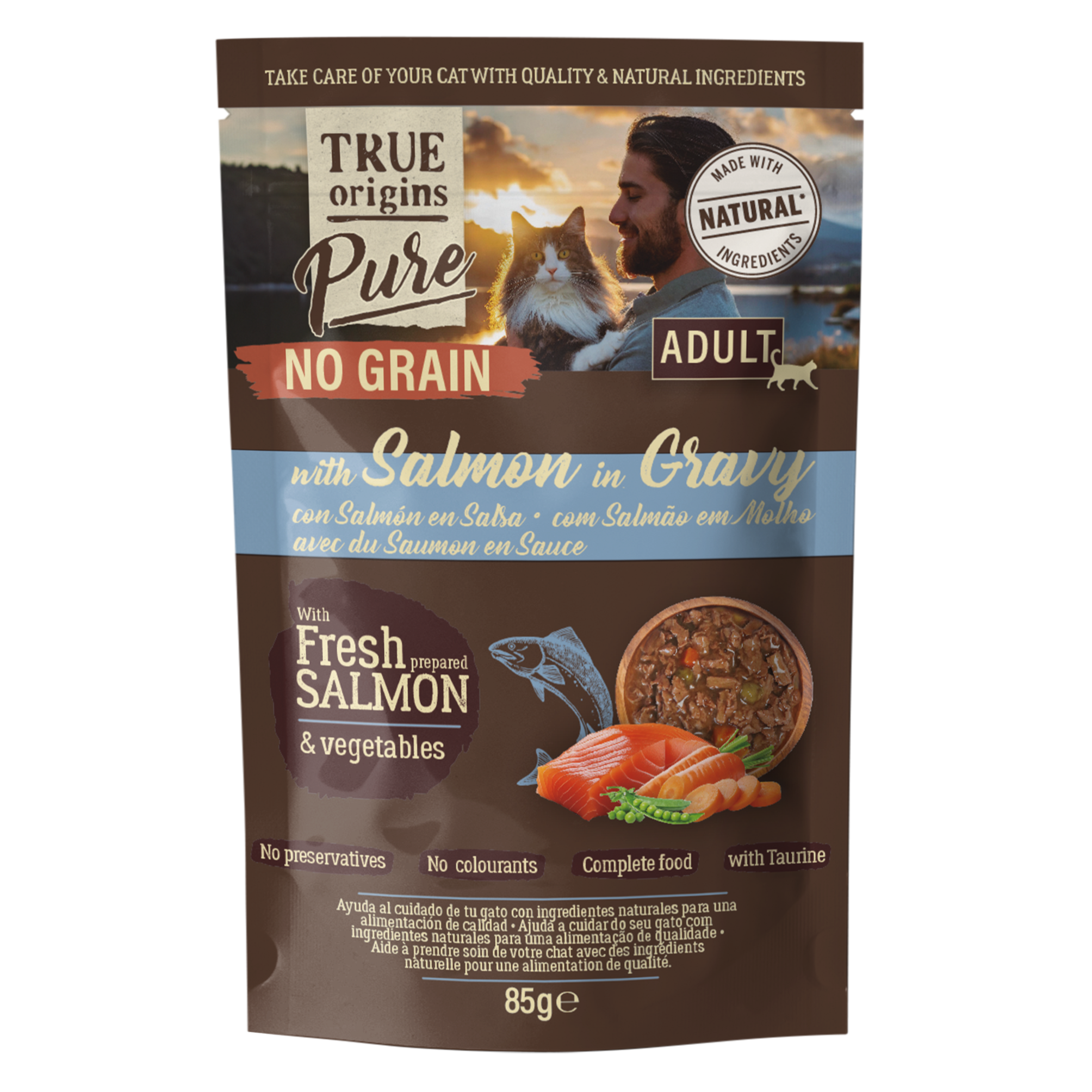 True Origins Pure - P&acirc;t&eacute;es Multipack En sauce Sans c&eacute;r&eacute;ales pour Chats - 12x85g Image num&eacute;ro 1