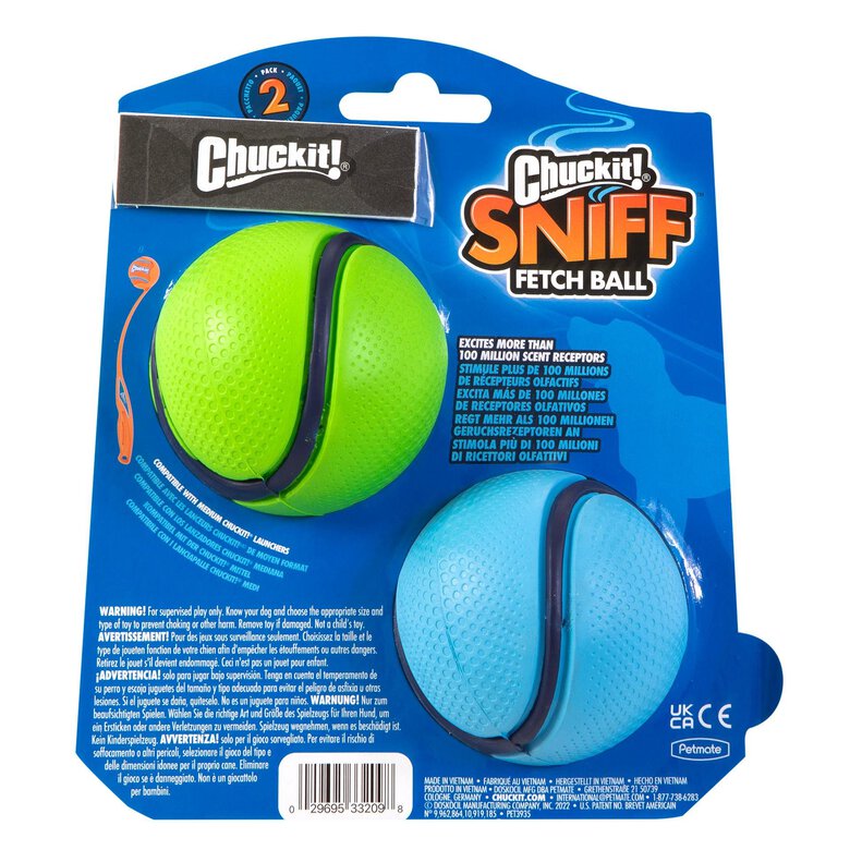 ChuckIt! - Pack 2 Balles Sniff Fetch Ball pour Chiens - M Image numéro 2 ChuckIt! - Pack 2 Balles Sniff Fetch Ball pour Chiens - M Image numéro 2