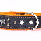 Yogipet - Collier Bulldog Cuir Crystal T55 39/50cm pour Chien - Orange image number null