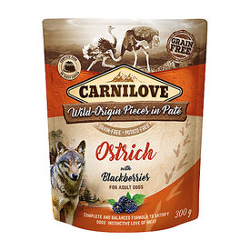 Carnilove - Sachet Fraîcheur Adulte Autruche et Mûres pour Chiens - 300g