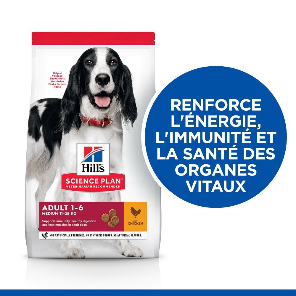 Hill's Science Plan - Adult Croquettes Pour Chien Au Poulet  -  2,5kg Image num&eacute;ro 2