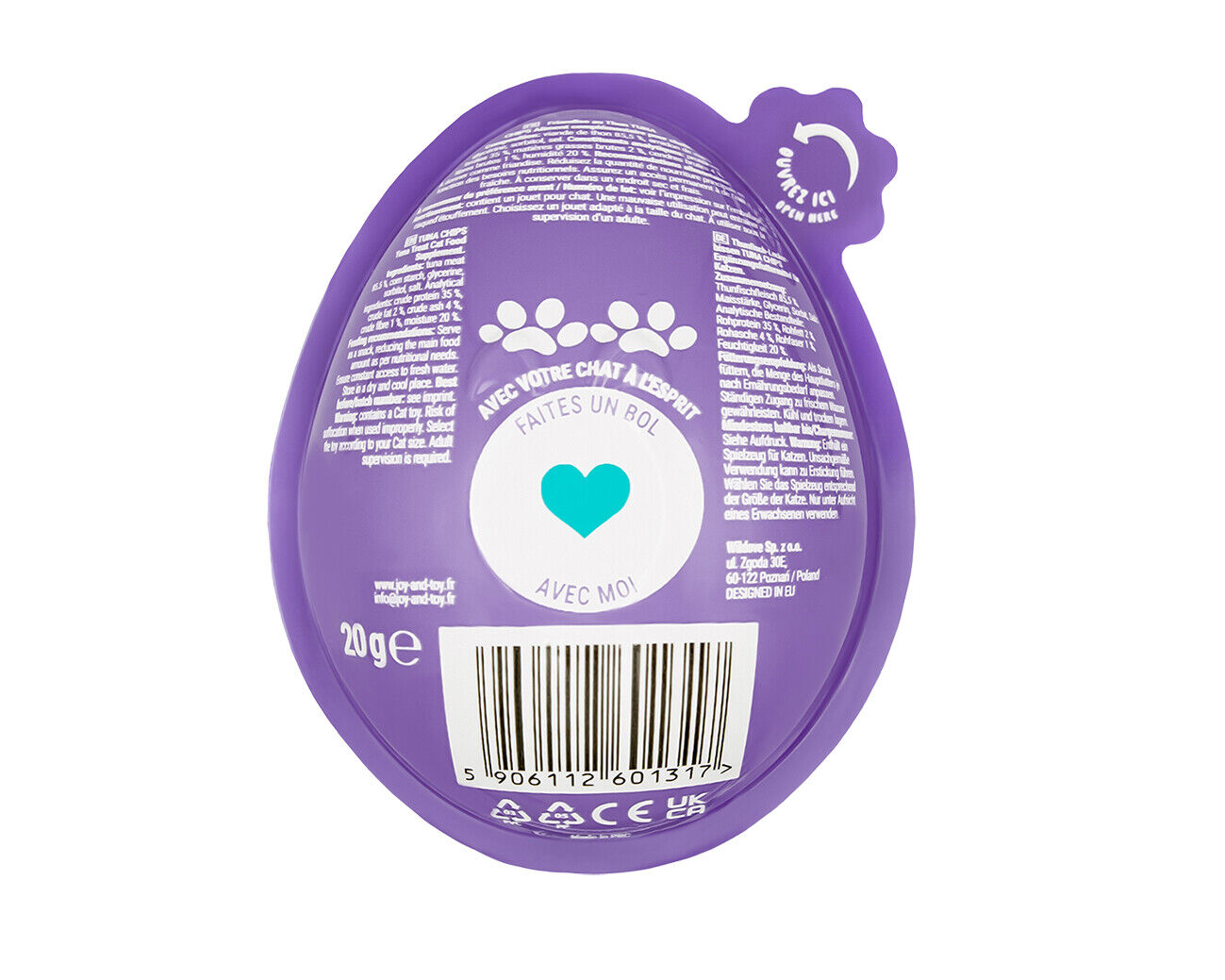 Joy & Toy - &OElig;uf Surprise Snack Chips de Thon + Jouet - 20g Image num&eacute;ro 2