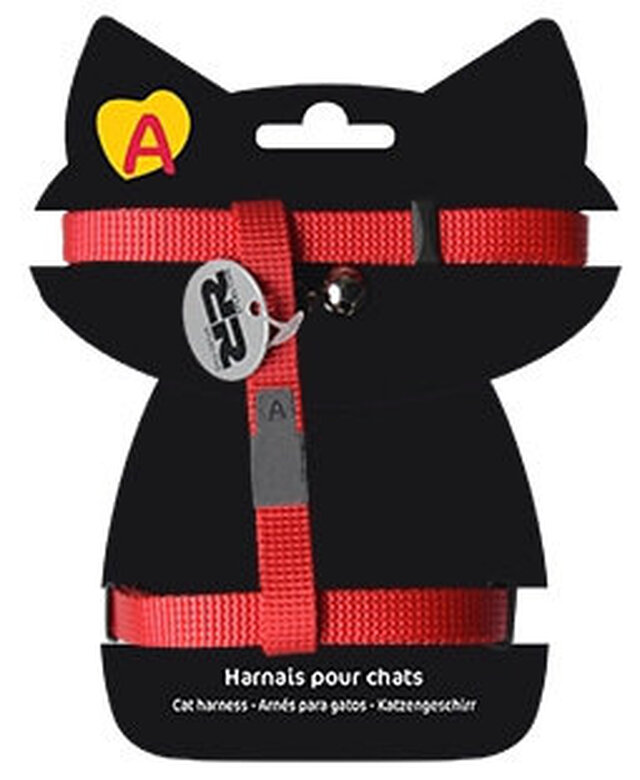 Animalis - Harnais Basic pour Chat - Rouge Image numéro 1 Animalis - Harnais Basic pour Chat - Rouge Image numéro 1