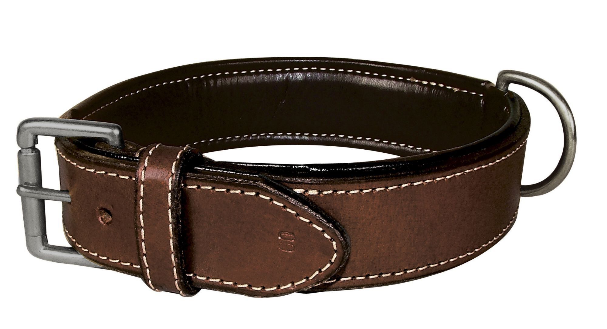 Bobby - Collier Classique Haute Finition Marron pour Chiens - 50cm Image num&eacute;ro 1