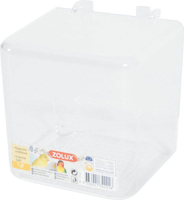 Zolux - Baignoire Ext&eacute;rieure Transparent pour Oiseaux Image num&eacute;ro 2