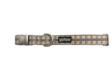 Gotoo - Collier en Tartan Marron pour Chien