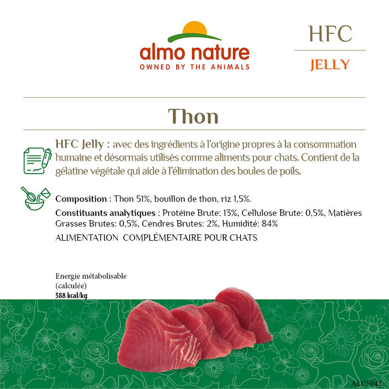 Almo Nature - Pâtée Hfc Jelly Thon - 55g Image numéro 2 Almo Nature - Pâtée Hfc Jelly Thon - 55g Image numéro 2