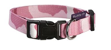 Bobby - Collier Camouflage Rose M pour Chiens - 52cm