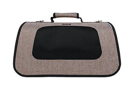 Wouapy - Sac de Transport Pliable Beige pour Chien - 49x27x26,5cm