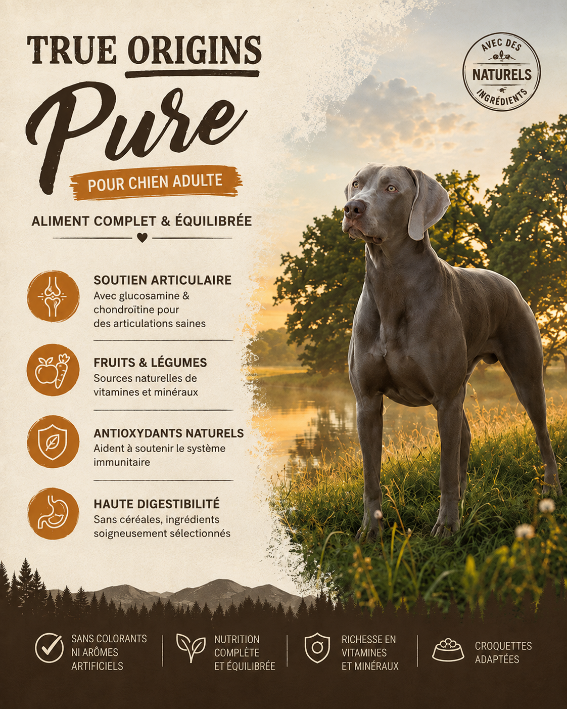 True Origins Pure - Croquettes au Saumon sans C&eacute;r&eacute;ales pour Chien Adulte - 12kg Image num&eacute;ro 4