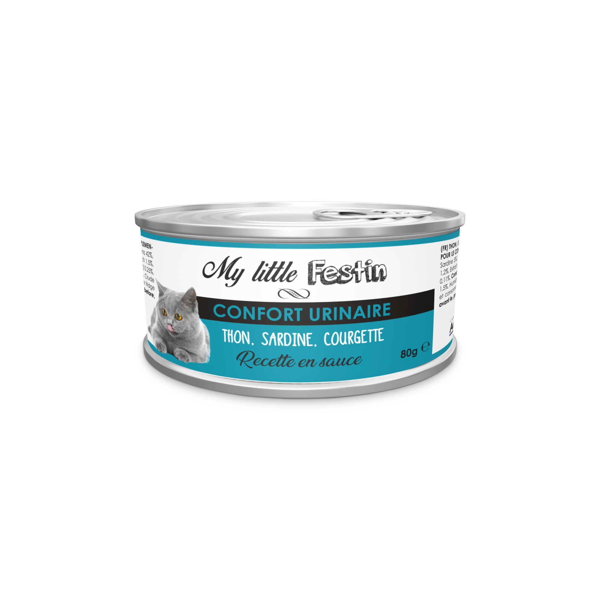 My Little Festin  - P&acirc;t&eacute;e en Sauce Confort Urinaire Thon et Sardine pour Chats - 80g Image num&eacute;ro 1