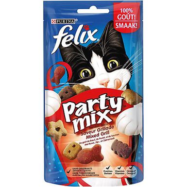 Felix - Friandises Party Mix Saveur Grillade pour Chat - 60g