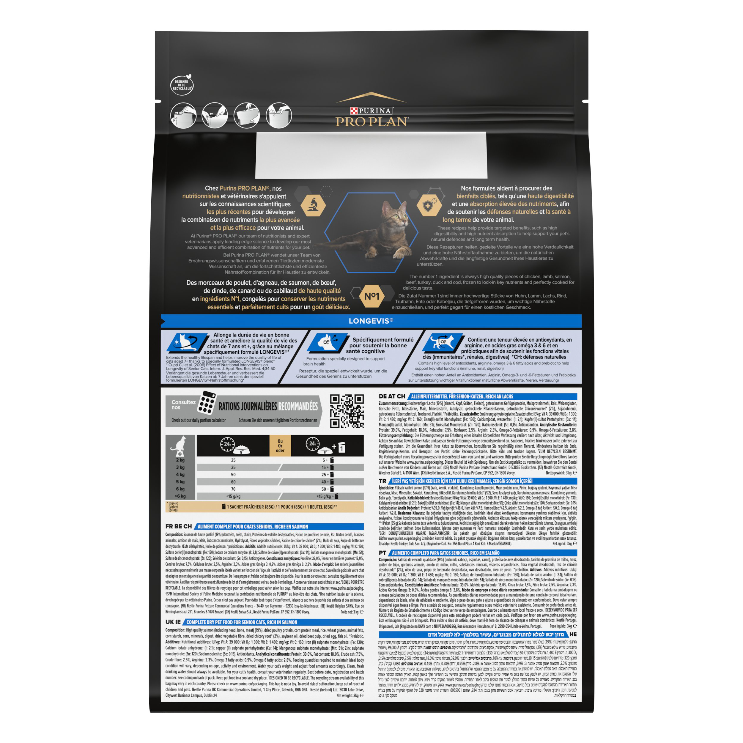 Pro Plan - Croquettes ORIGINAL Senior 7+ Saumon pour Chat - 3Kg Image num&eacute;ro 2