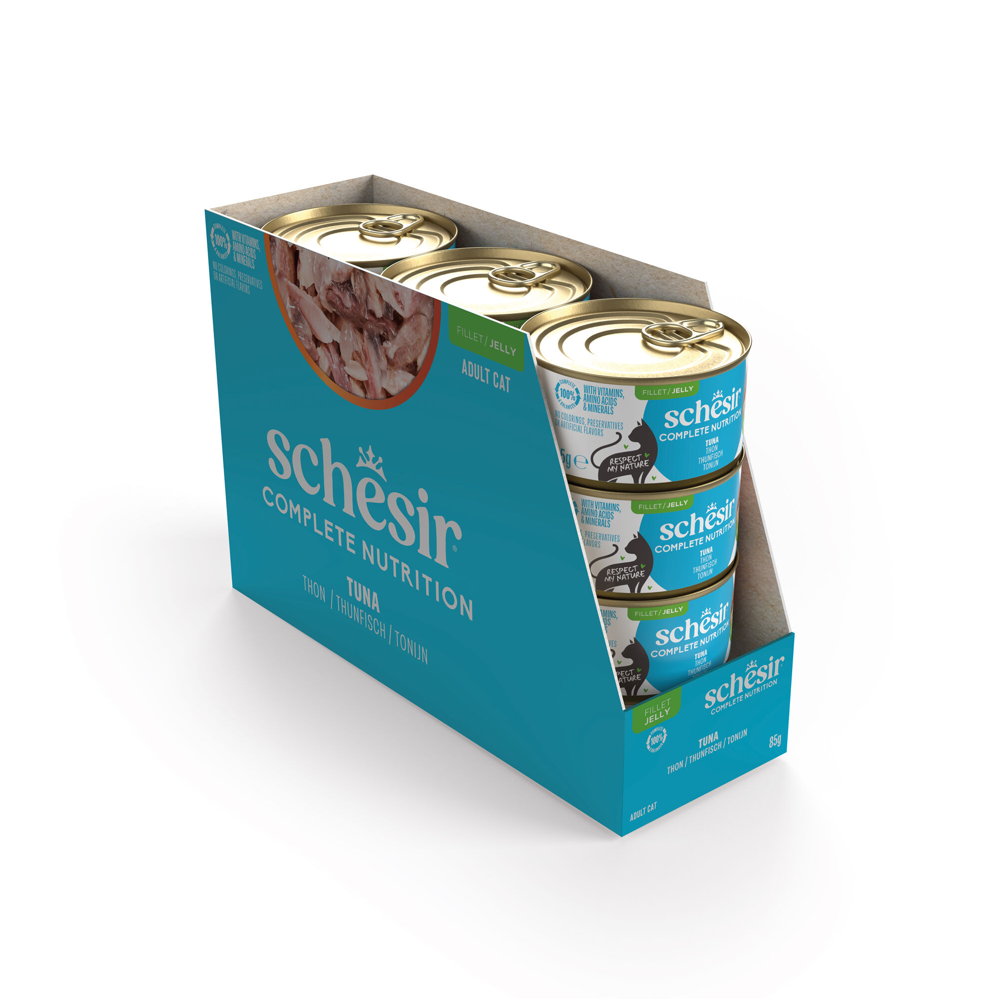 Schesir - Bo&icirc;te P&acirc;t&eacute;e au Thon en Gel&eacute;e pour Chat - 85g Image num&eacute;ro 3