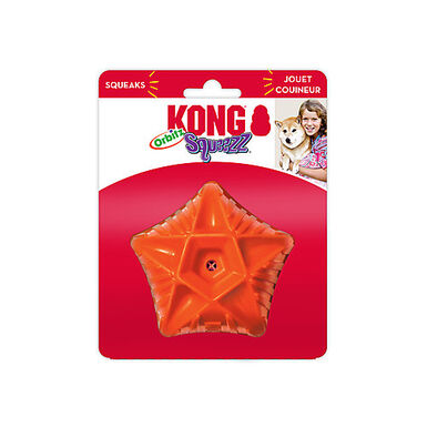 KONG - Jouet Balle Squeezz Orbitz pour Chiens - M/L