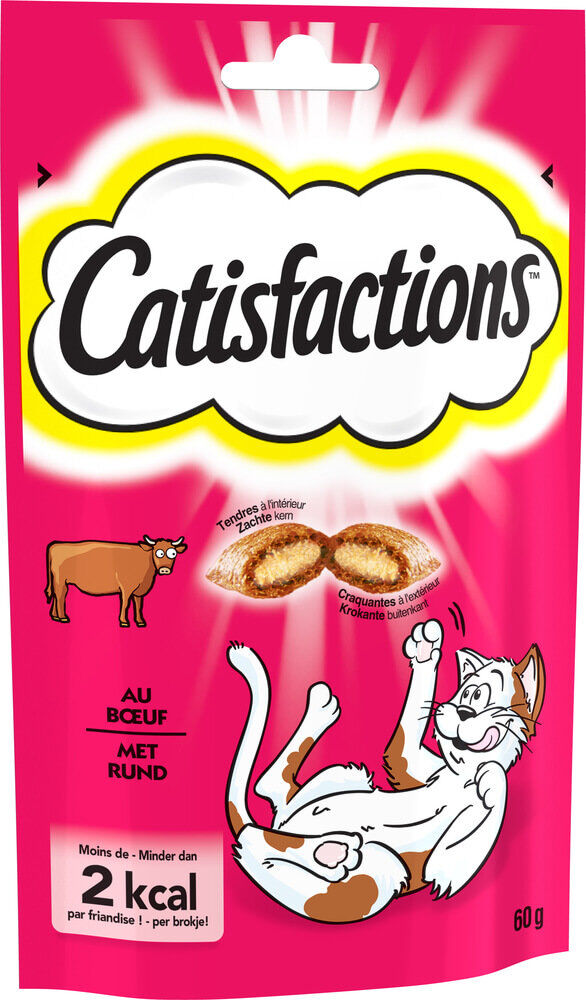 Catisfactions - Friandises au B&oelig;uf pour Chat - 60g Image num&eacute;ro 1