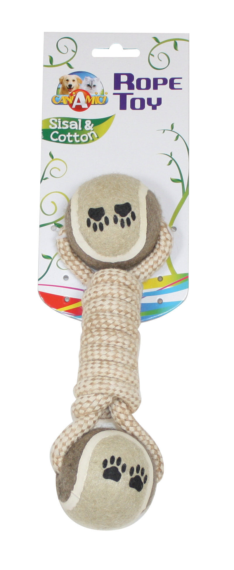 Croci - Jouet Corde 2 Balles Tennis pour Chiens - 24cm Image num&eacute;ro 1