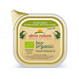 Almo Nature - Pâtée en Barquette Daily Menu Bio au Poulet et Légumes pour Chien - 100g