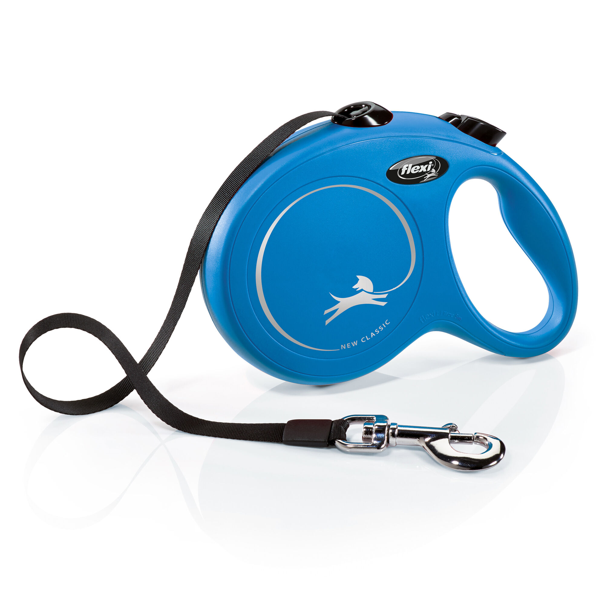 Flexi - Laisse &agrave; Enrouleur Classic Sangle L pour Chiens - 5m/ Bleu Image num&eacute;ro 1