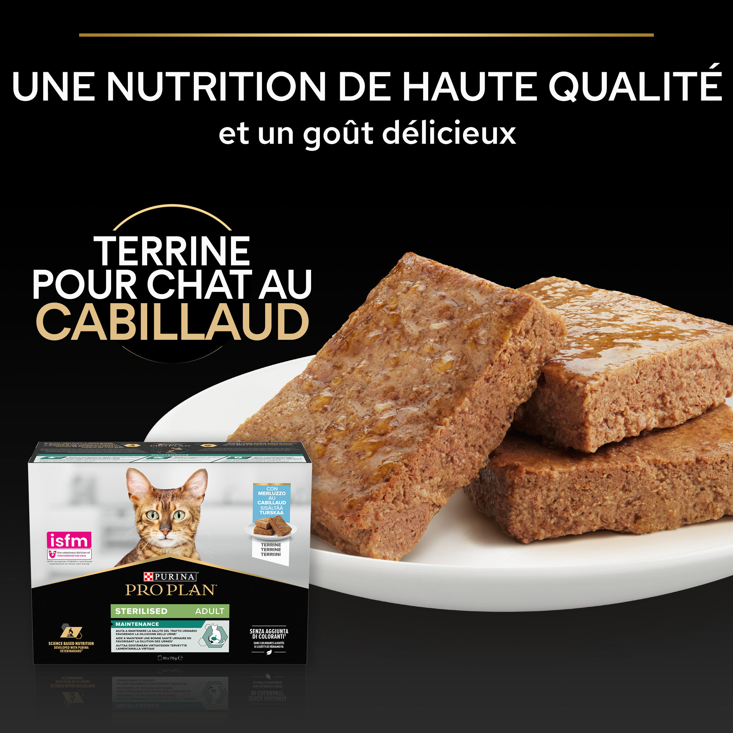 Pro Plan - P&acirc;t&eacute;e Repas au Cabillaud pour Chats Adultes St&eacute;rilis&eacute;s - 10x75g Image num&eacute;ro 8