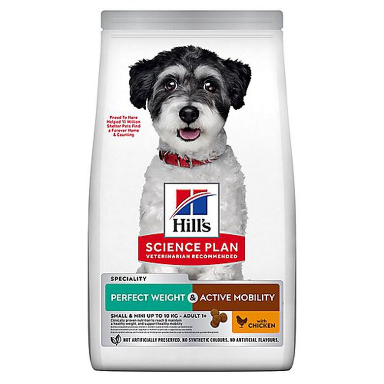 Hill's Science Plan - Croquettes Adult Small & Mini Perfect Weight + Mobility au Poulet pour Chien - 1,5Kg image number null