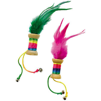 Croci - Jouet Bouteille avec Plumes pour Chats - 4cm