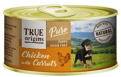 True Origins Pure - Alimentation Humide Chiot Poulet & Carotte - 185g