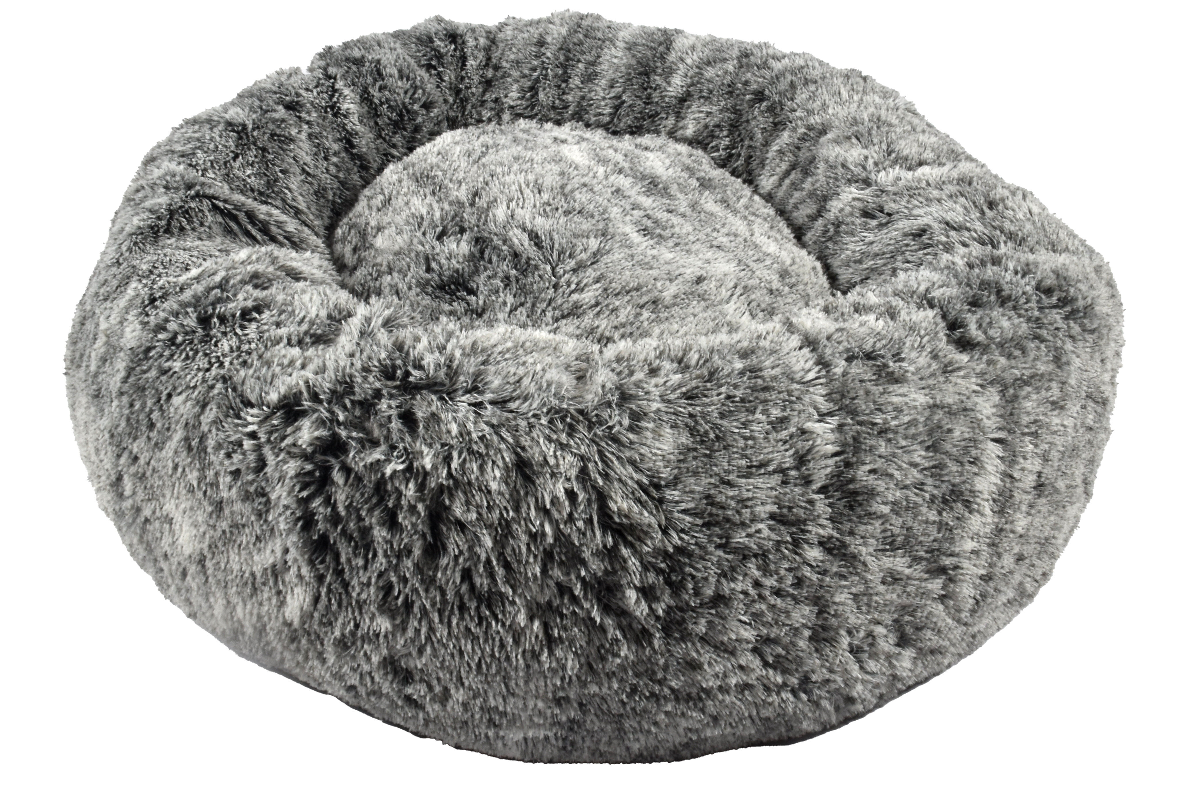 Bobby - Coussin Donut Poilu Gris pour Chien - S Image num&eacute;ro 1