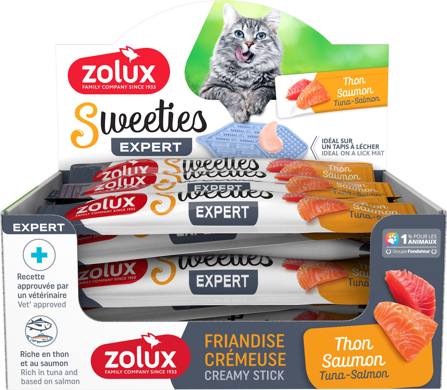 Zolux - Friandise Sweeties Expert Stick au Thon et Saumon pour Chats - 13g Image num&eacute;ro 1