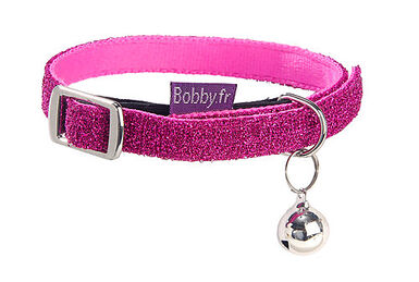 Bobby - Collier Disco Rose pour Chat - XS
