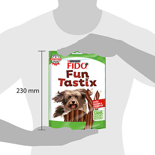 Fido - Friandises Funtastix Bacon et Fromage pour Chien - 150g Image num&eacute;ro 3