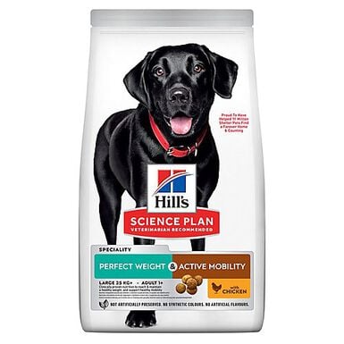 Hill's Science Plan - Perfect Weight & Active Mobility Croquettes Chien Adulte Grande Race Poulet -12kg