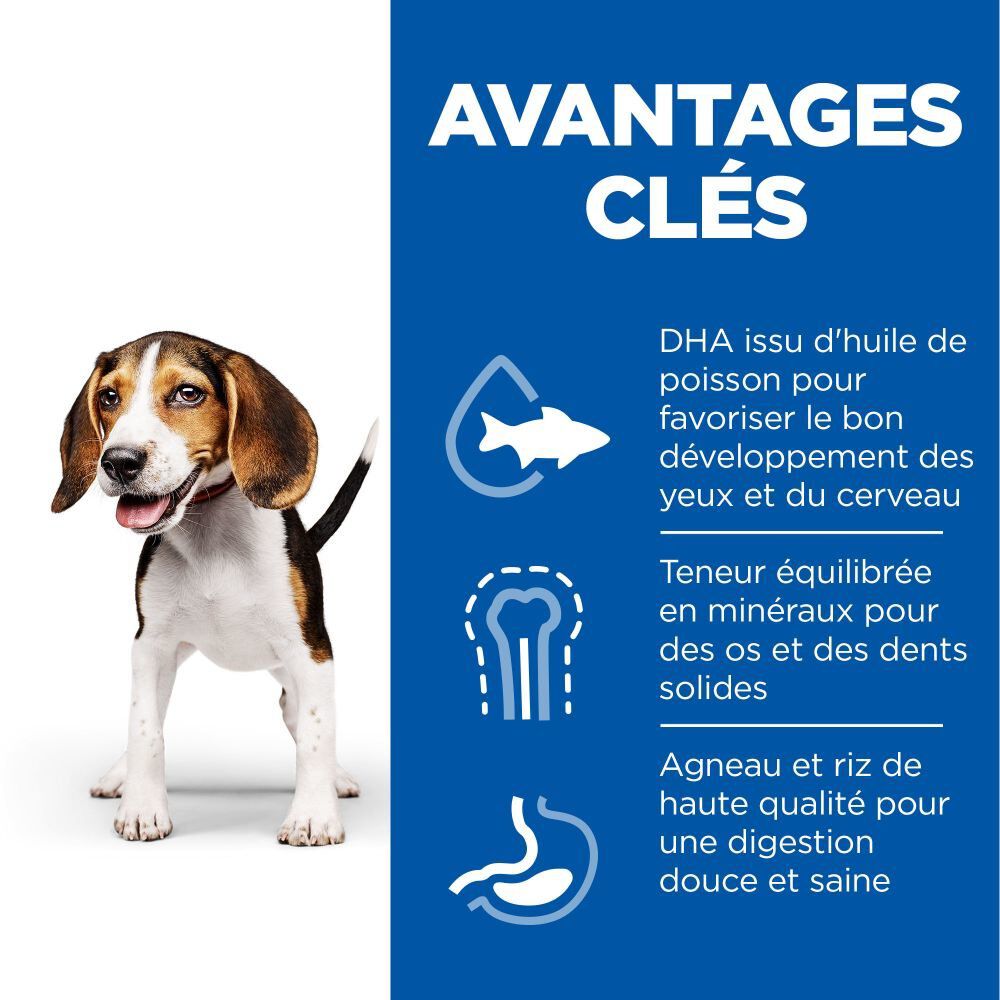 Hill's Science Plan - Puppy croquettes pour chiot &agrave; l'agneau et riz - 12kg Image num&eacute;ro 3