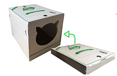 PetSec - Maison de Toilette Pliable Jetable et 100% Biodégradable pour Chats